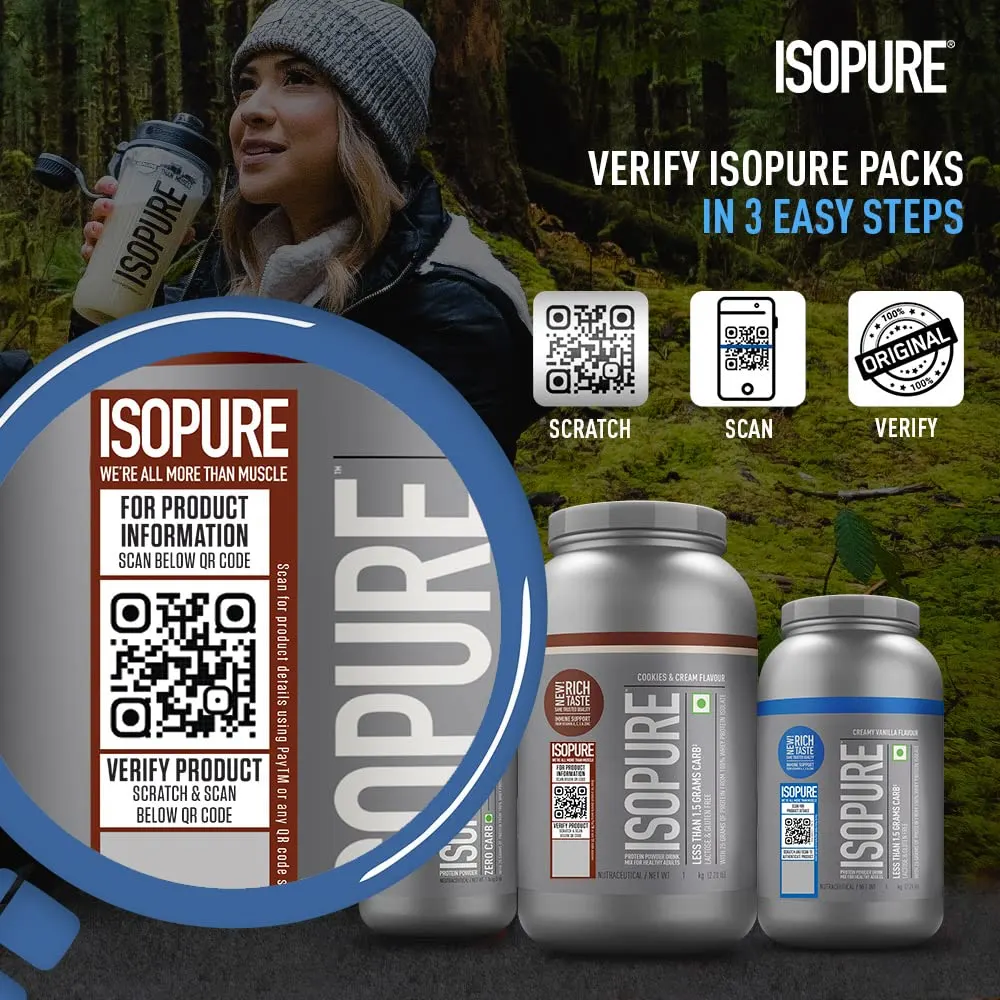 Isopure Low Carb Whey Protein Isolate Powder - 1 KG / Dutch Chocolate