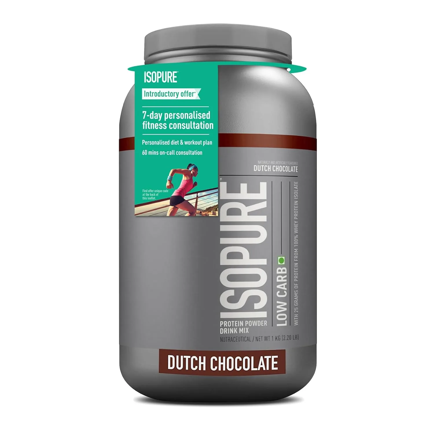 Isopure Low Carb Whey Protein Isolate Powder - 1 KG / Dutch Chocolate