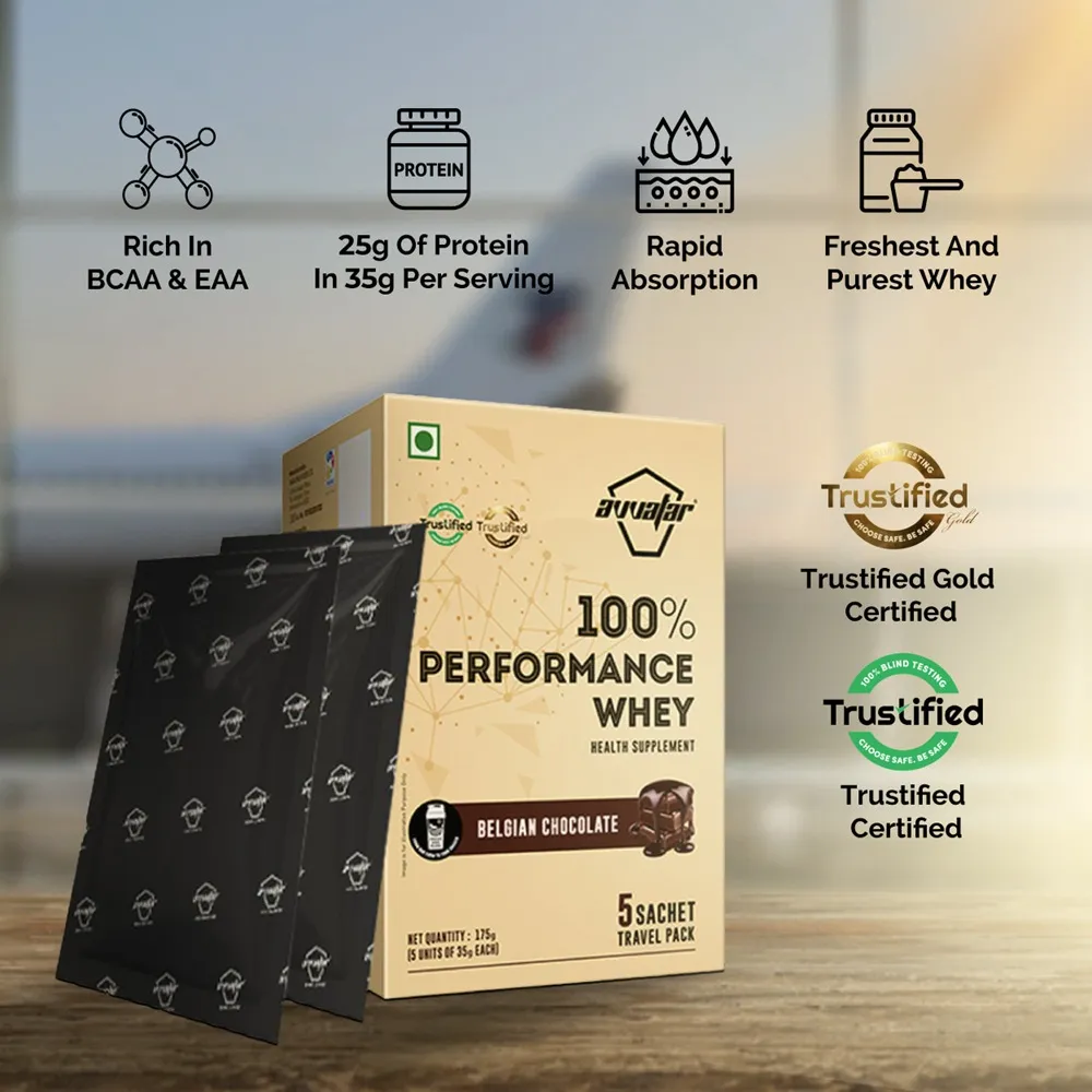Avvatar Performance Whey, Travel Pack, 175G - Belgian Chocolate