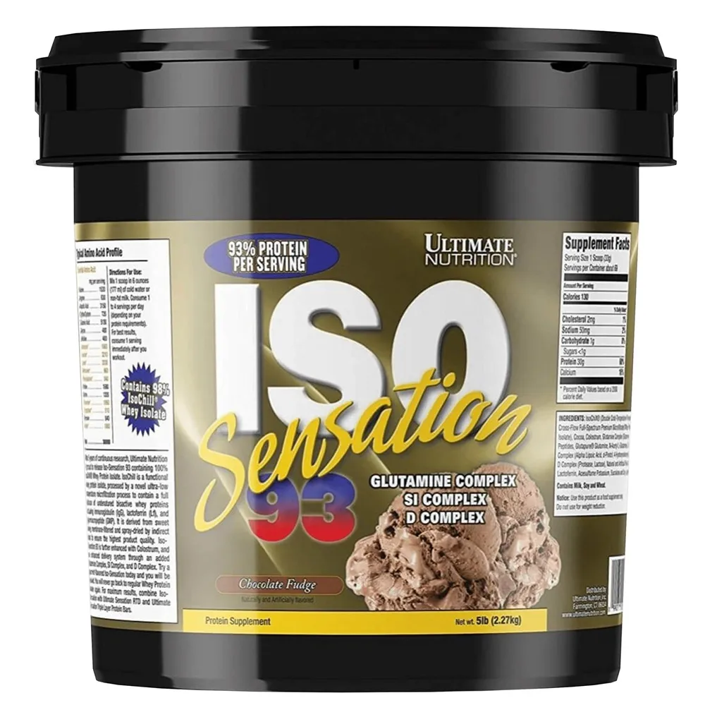Ultimate Nutrition ISO SENSATION 93, 5Lbs, Chocolate Fudge - 