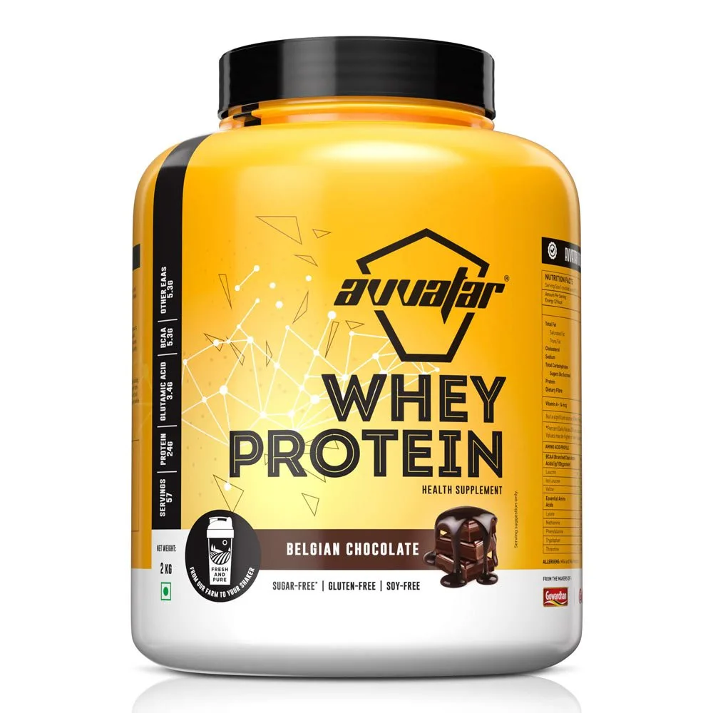Avvatar Whey Protein, Premium Whey Blend - 1 KG / Belgian Chocolate