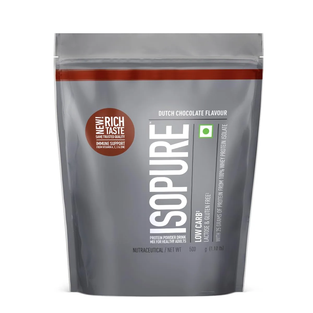 Isopure Whey Protein Isolate, 500G, Dutch Chocolate - 