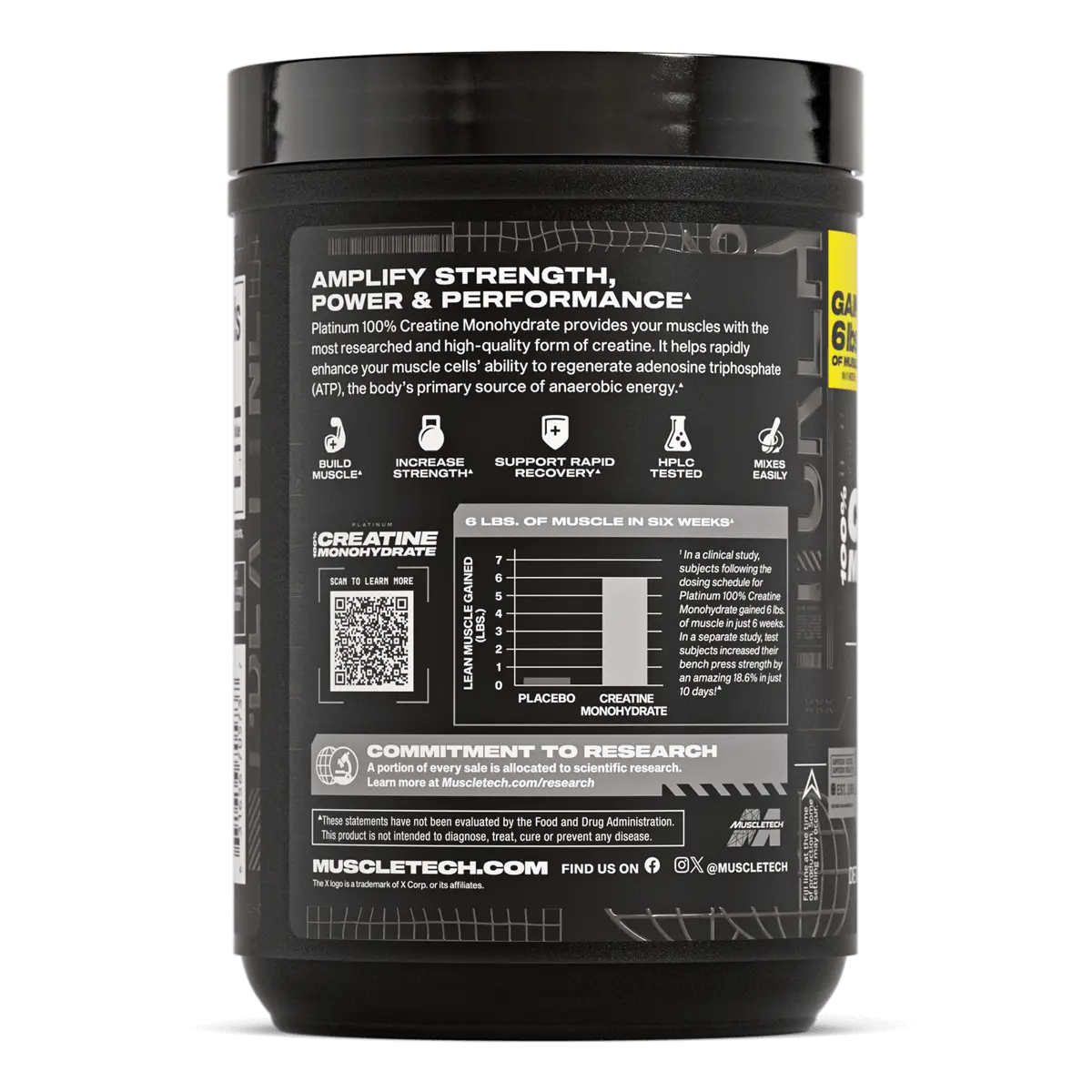 Muscletech Platinum 100% Creatine, 250G, NEW - 