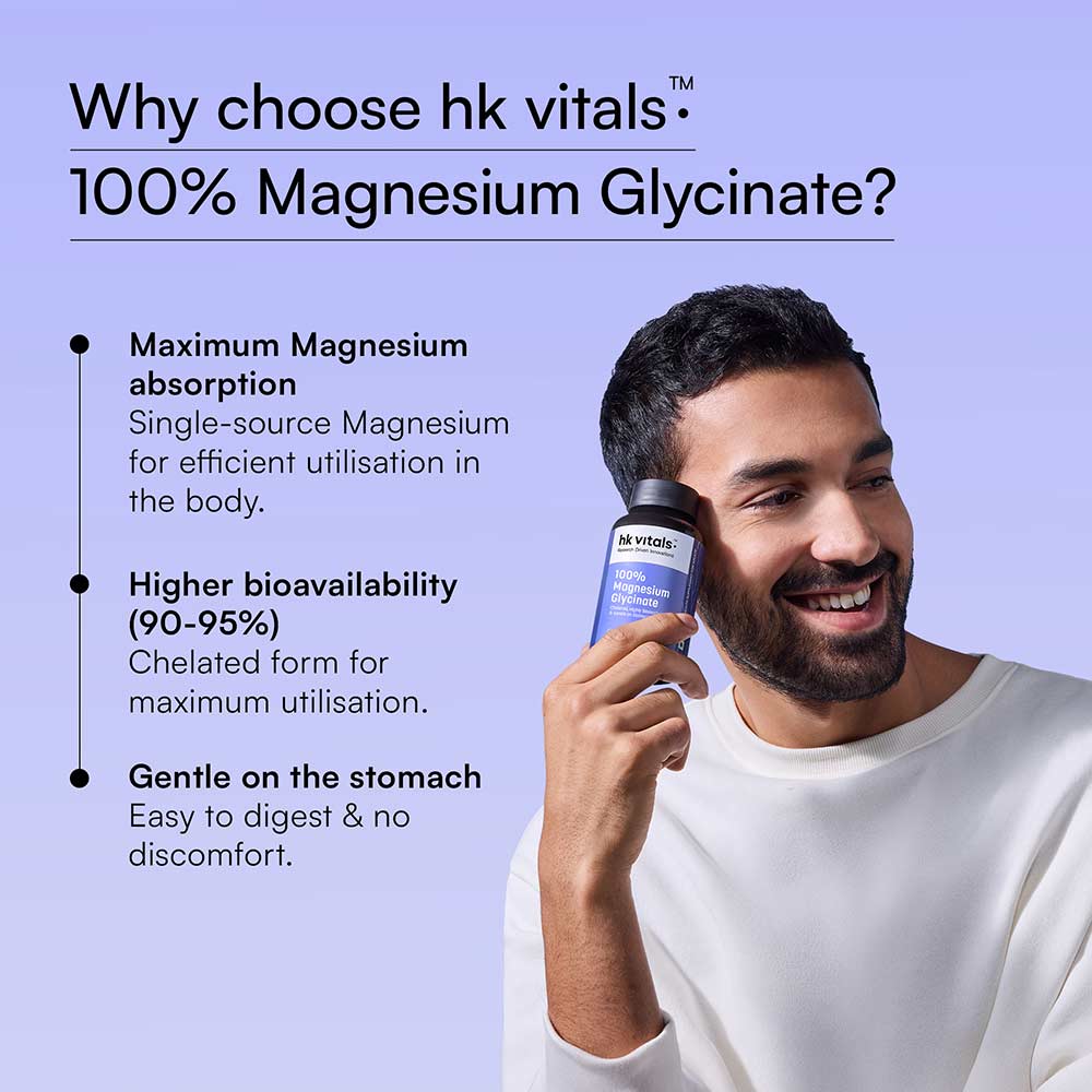 HK Vitals 100% Magnesium Glycinate, 120 tablet(s) - 