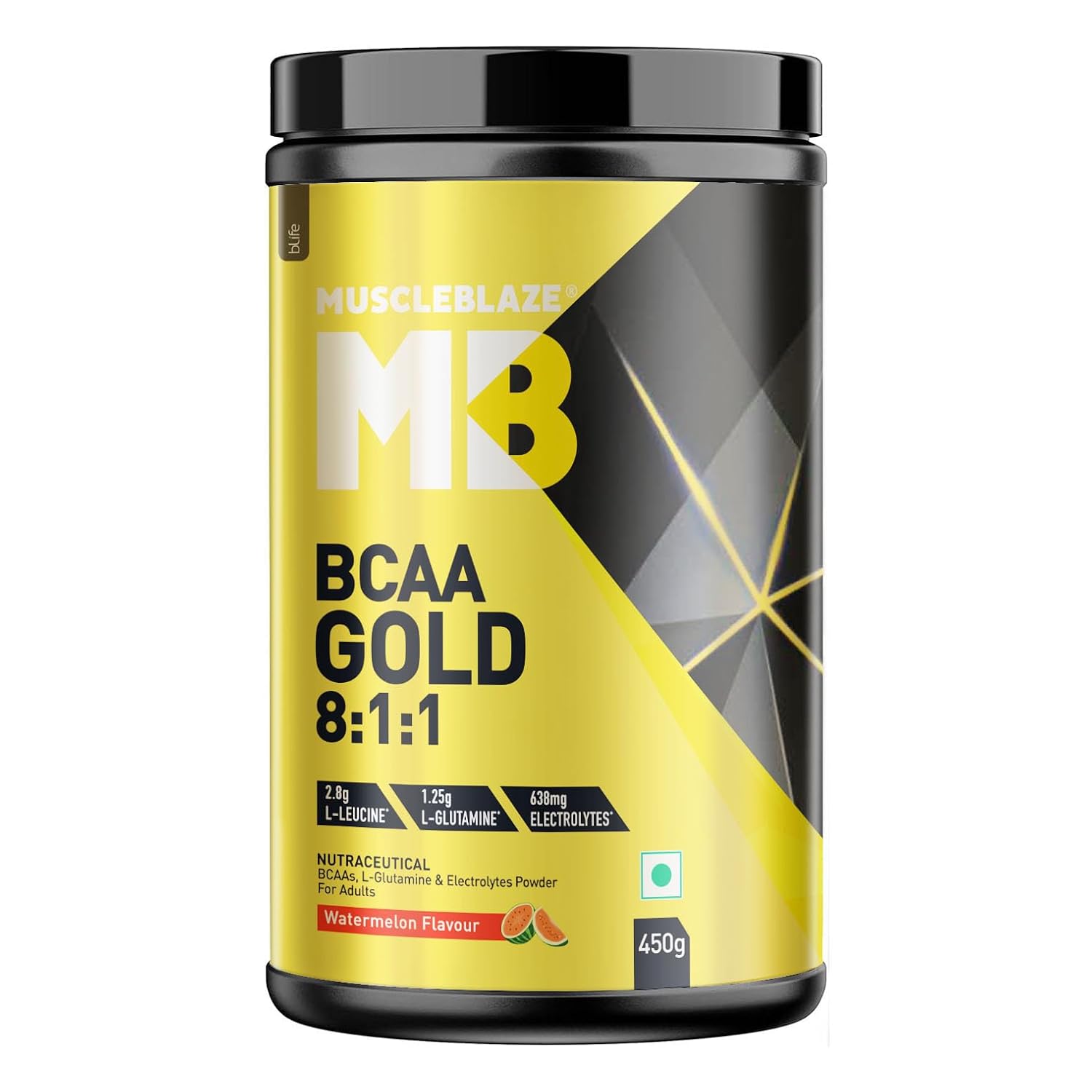 MuscleBlaze BCAA Gold 8:1:1 Amino Acids Supplements - Green Apple
