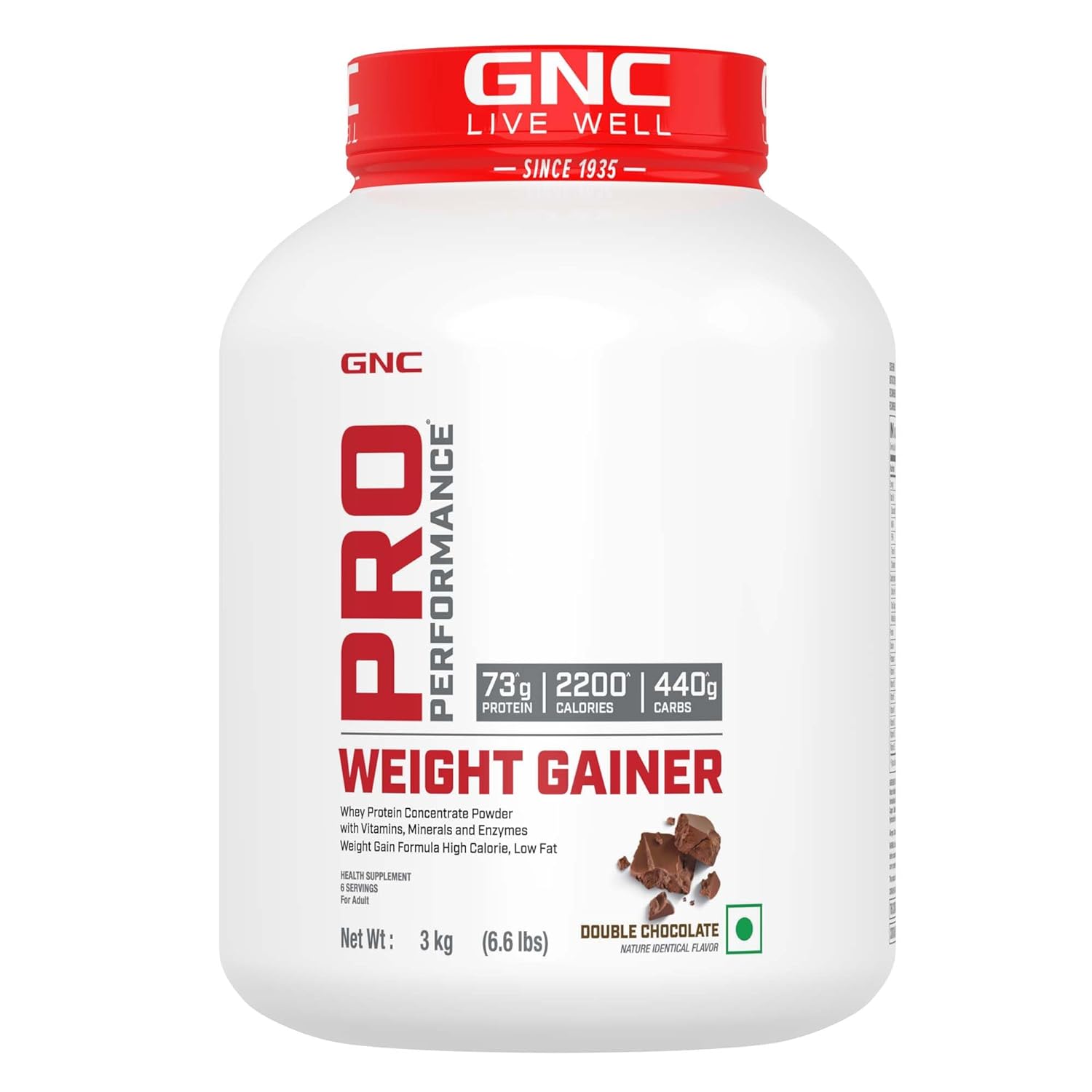 GNC Pro Performance Weight Gainer, Double Chocolate - 3 KG