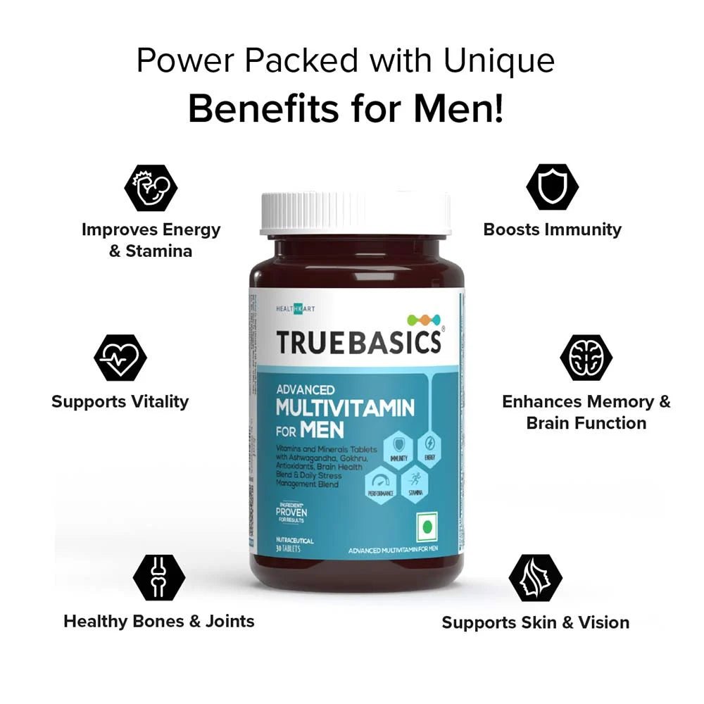 TrueBasics Multivit Men for Stamina & Energy - 30 Units