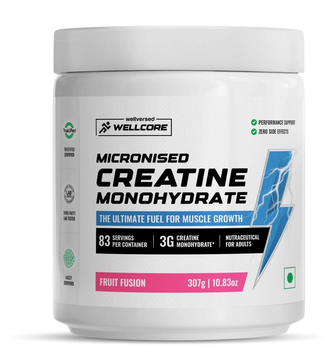 Wellcore Pure Micronized Creatine Monohydrate, Flavoured - 122G / Tropical Tango