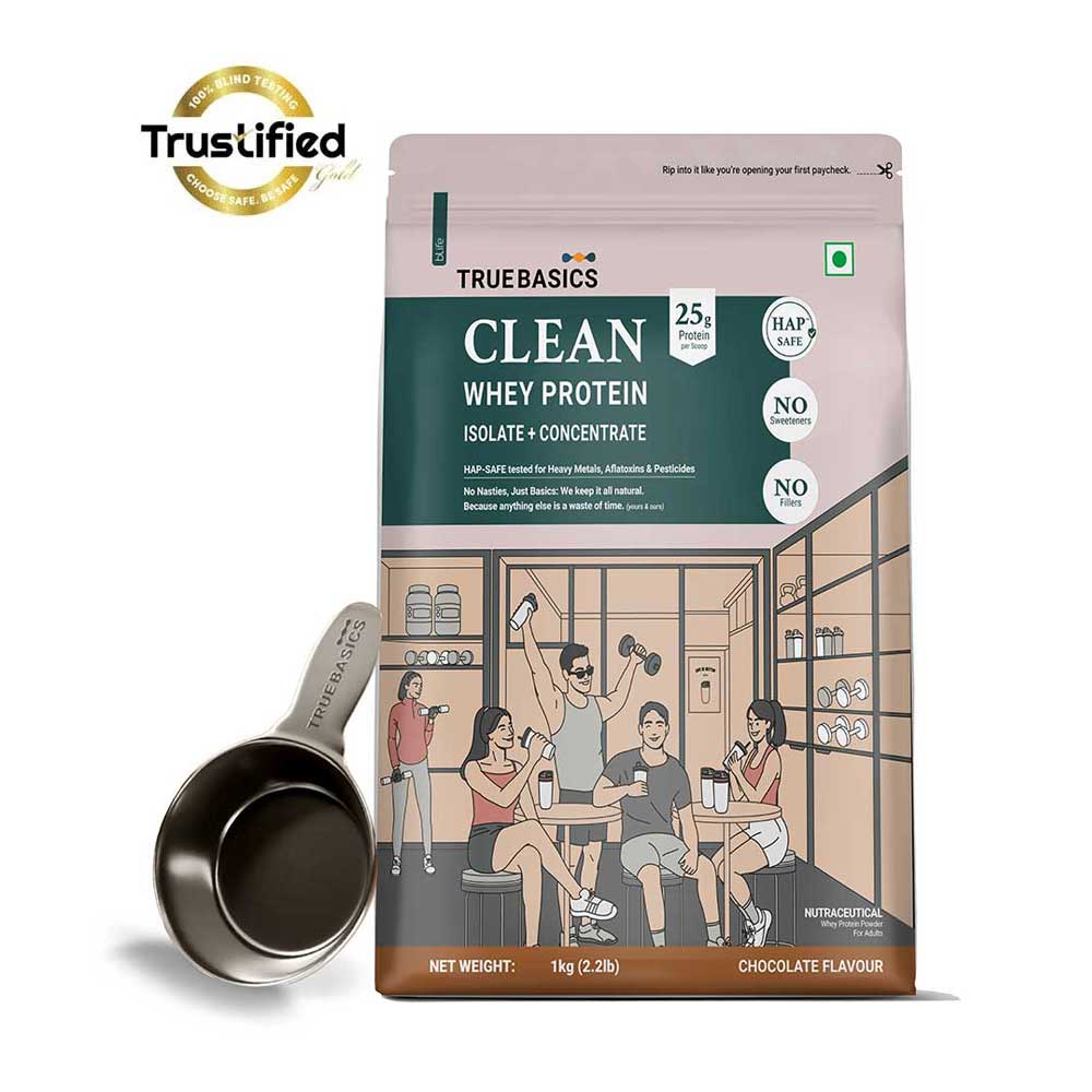 TrueBasics Clean Whey Protein (Isolate + Concentrate) - Chocolate