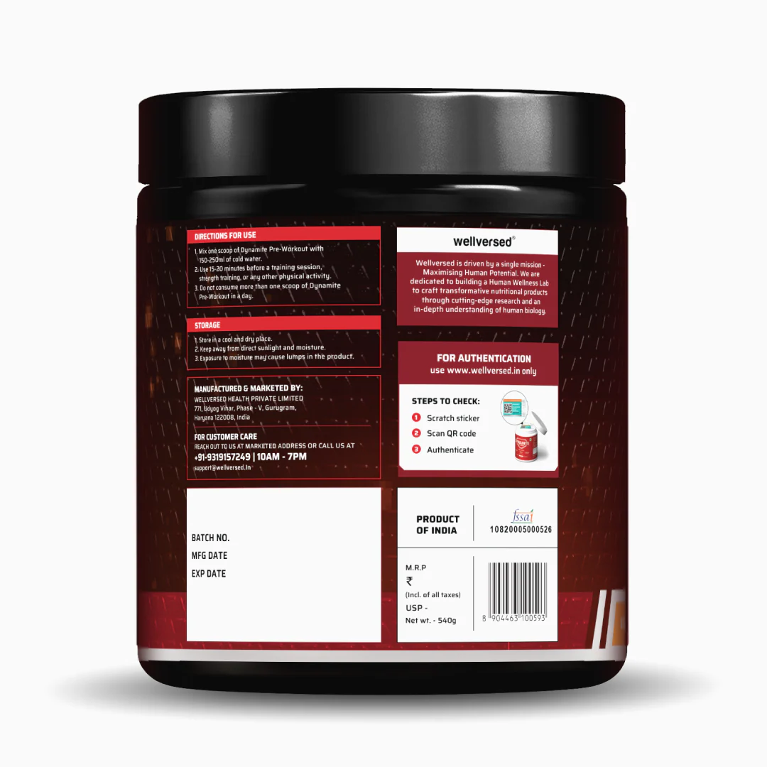Dynamite Pre-Workout EXTREME - 540g, 30 Servings - Valencia Orange