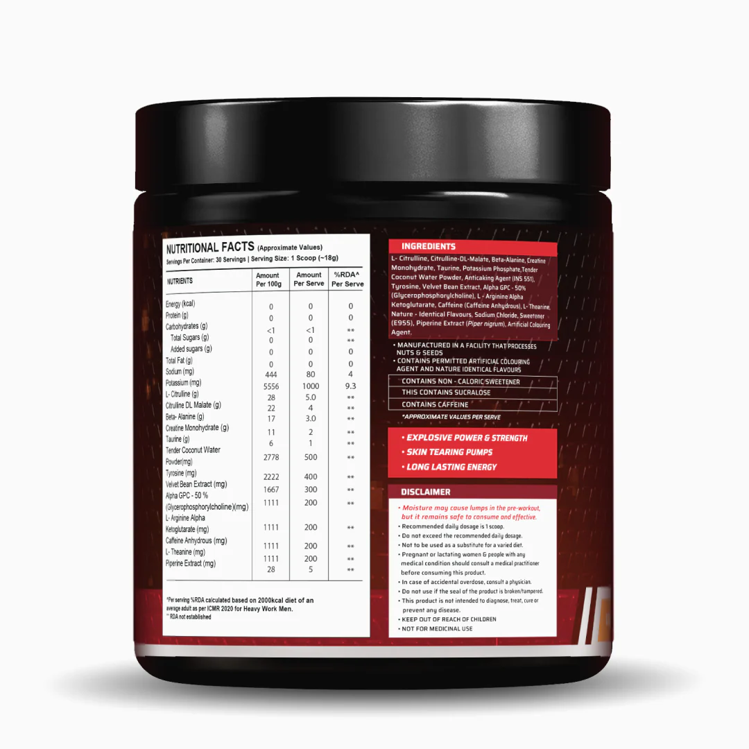 Dynamite Pre-Workout EXTREME - 540g, 30 Servings - Valencia Orange