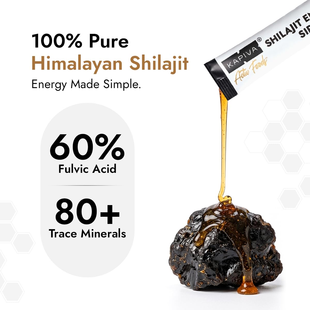 Kapiva Shilajit Energy Sips | With 100% Pure Shilajit - 