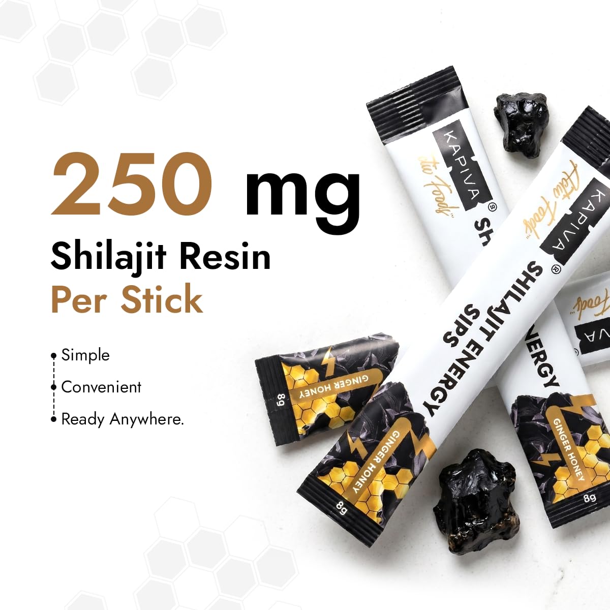 Kapiva Shilajit Energy Sips | With 100% Pure Shilajit - 