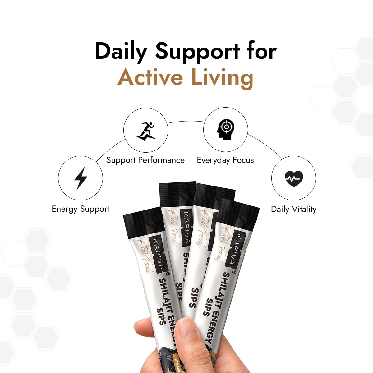 Kapiva Shilajit Energy Sips | With 100% Pure Shilajit - 