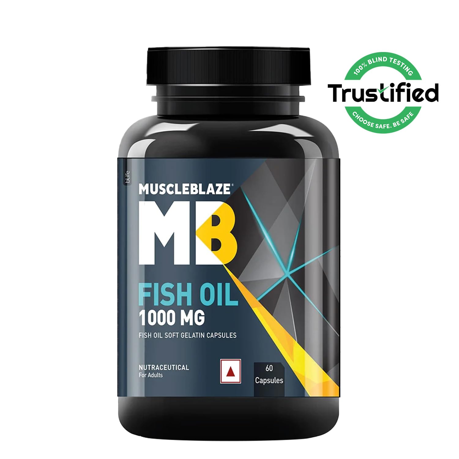 MuscleBlaze Omega 3 Fish Oil (1000 mg), 60 Units - 